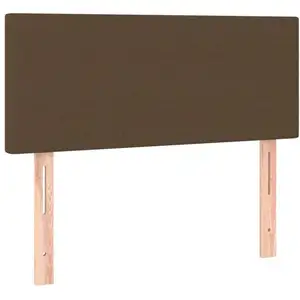 vidaXL Tête de lit à LED Marron Foncé 90x5x78/88 cm Tissu