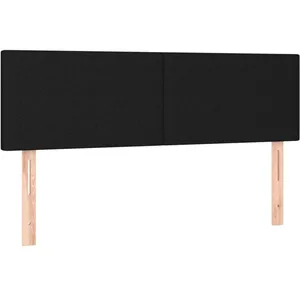 vidaXL Tête de lit à LED Noir 144x5x78/88 cm Tissu pas cher