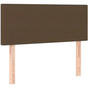 vidaXL Tête de lit à LED Marron Foncé 80x5x78/88 cm Tissu pas cher