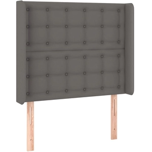 vidaXL Tête de lit avec oreilles Gris 103x16x118/128 cm Similicuir pas cher