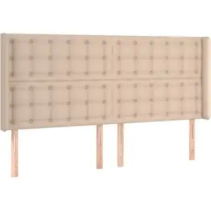 vidaXL Tête de lit avec oreilles Cappuccino 163x16x118/128 cm pas cher