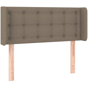 vidaXL Tête de lit avec oreilles Taupe 103x16x78/88 cm Tissu pas cher