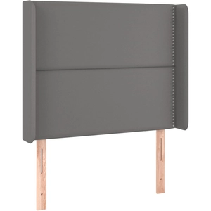 vidaXL Tête de lit avec oreilles Gris 103x16x118/128 cm Similicuir pas cher
