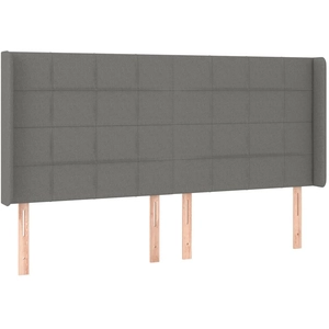Comparateur de prix : vidaXL Tête de lit avec oreilles Gris foncé 183x16x118/128 cm Tissu