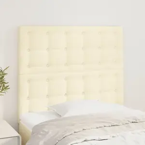 vidaXL Vidaxl Têtes De Lit 2 Pcs Crème 100x5x78/88 Cm Similicuir pas cher