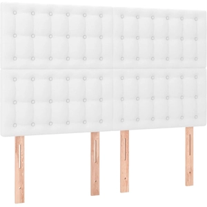 vidaXL Têtes de lit 4 pcs Blanc 72x5x78/88 cm Similicuir pas cher