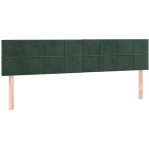 vidaXL Têtes de lit 4 pcs Vert foncé 100x5x78/88 cm Velours pas cher