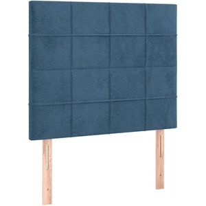 vidaXL Têtes de lit 4 pcs Bleu foncé 100x5x78/88 cm Velours pas cher
