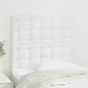 vidaXL Têtes de lit 2 pcs Blanc 80x5x78/88 cm Similicuir pas cher
