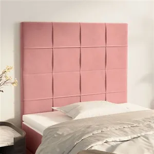 vidaXL Têtes de lit 2 pcs Rose 90x5x78/88 cm Velours pas cher