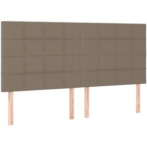 vidaXL Têtes de lit 4 pcs Taupe 100x5x78/88 cm Tissu pas cher