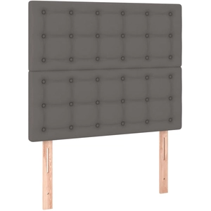 vidaXL Têtes de lit 2 pcs Gris 80x5x78/88 cm Similicuir pas cher