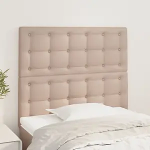 vidaXL Têtes de lit 2 pcs Cappuccino 90x5x78/88 cm Similicuir pas cher