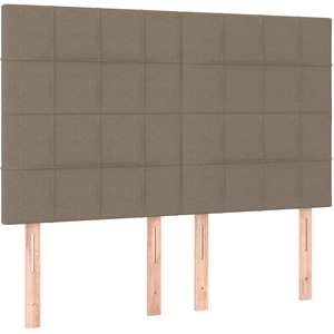vidaXL Têtes de lit 4 pcs Taupe 90x5x78/88 cm Tissu pas cher