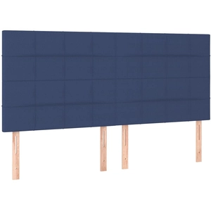 vidaXL Têtes de lit 4 pcs Bleu 90x5x78/88 cm Tissu pas cher