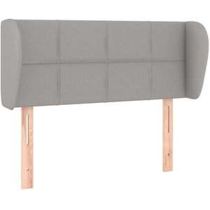 vidaXL Tête de lit avec oreilles Gris clair 83x23x78/88 cm Tissu pas cher