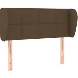 vidaXL Tête de lit avec oreilles Marron Foncé 83x23x78/88 cm Tissu pas cher