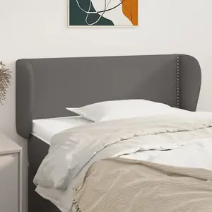 vidaXL Tête de lit avec oreilles Gris 83x23x78/88 cm Similicuir pas cher