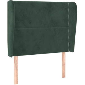 vidaXL Tête de lit avec oreilles Vert foncé 83x23x78/88 cm Velours pas cher