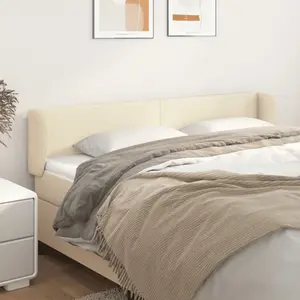 vidaXL Tête de lit avec oreilles Crème 183x23x78/88 cm Similicuir pas cher