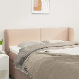Non communiqué vidaXL Tête de lit avec oreilles Cappuccino 147x23x78/88 cm Similicuir pas cher