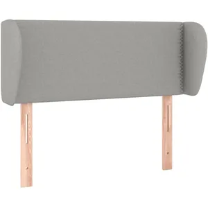 vidaXL Tête de lit avec oreilles Gris clair 83x23x78/88 cm Tissu pas cher