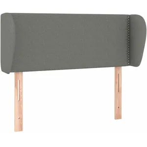 vidaXL Tête de lit avec oreilles Gris foncé 83x23x78/88 cm Tissu pas cher
