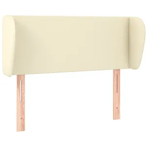 vidaXL Tête de lit avec oreilles Crème 103x23x78/88 cm Similicuir pas cher