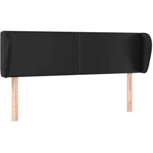 vidaXL Tête de lit avec oreilles Noir 147x23x78/88 cm Similicuir pas cher