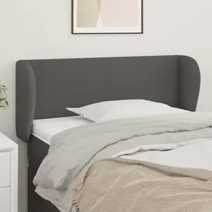 vidaXL Tête de lit avec oreilles Gris 83x23x78/88 cm Similicuir pas cher