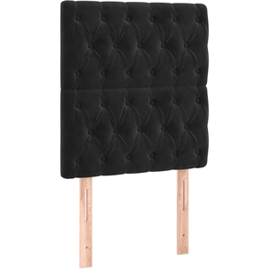 vidaXL Têtes de lit 2 pcs Noir 80x7x78/88 cm Velours pas cher