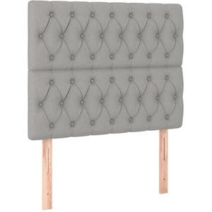 vidaXL Têtes de lit 2 pcs Gris clair 100x7x78/88 cm Tissu pas cher
