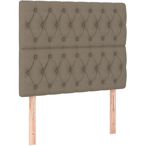vidaXL Têtes de lit 2 pcs Taupe 100x7x78/88 cm Tissu pas cher