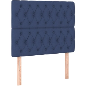 vidaXL Têtes de lit 2 pcs Bleu 90x7x78/88 cm Tissu pas cher