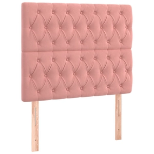 vidaXL Têtes de lit 2 pcs Rose 90x7x78/88 cm Velours pas cher