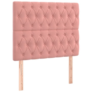 vidaXL Têtes de lit 2 pcs Rose 100x7x78/88 cm Velours pas cher