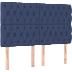 vidaXL Têtes de lit 4 pcs Bleu 80x7x78/88 cm Tissu pas cher