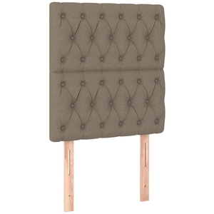 vidaXL Têtes de lit 2 pcs Taupe 90x7x78/88 cm Tissu pas cher