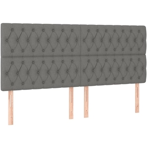 vidaXL Têtes de lit 4 pcs Gris foncé 100x7x78/88 cm Tissu pas cher