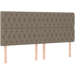 vidaXL Têtes de lit 4 pcs Taupe 90x7x78/88 cm Tissu pas cher