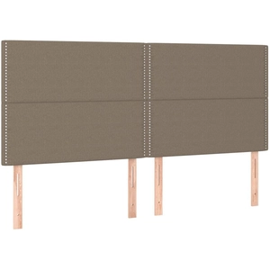 vidaXL Têtes de lit 4 pcs Taupe 100x5x78/88 cm Tissu pas cher