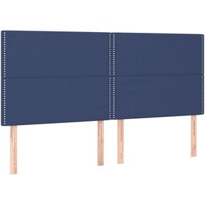 vidaXL Têtes de lit 4 pcs Bleu 100x5x78/88 cm Tissu pas cher
