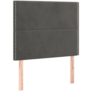 vidaXL Têtes de lit 2 pcs Gris foncé 80x5x78/88 cm Velours pas cher