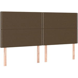 vidaXL Têtes de lit 4 pcs Marron foncé 100x5x78/88 cm Tissu pas cher