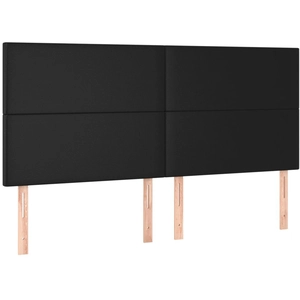 vidaXL Têtes de lit 4 pcs Noir 100x5x78/88 cm Similicuir pas cher