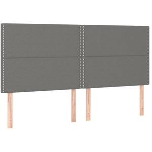 vidaXL Têtes de lit 4 pcs Gris foncé 100x5x78/88 cm Tissu pas cher