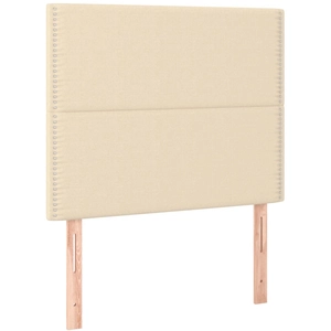 vidaXL Têtes de lit 2 pcs Crème 90x5x78/88 cm Tissu pas cher