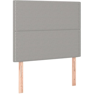 vidaXL Têtes de lit 2 pcs Gris clair 100x5x78/88 cm Tissu pas cher