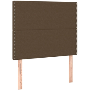 vidaXL Têtes de lit 2 pcs Marron Foncé 100x5x78/88 cm Tissu pas cher
