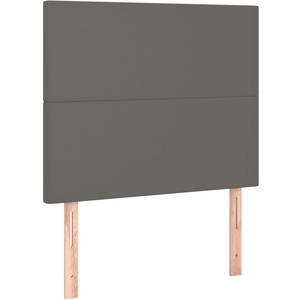 vidaXL Têtes de lit 2 pcs Gris 100x5x78/88 cm Similicuir pas cher